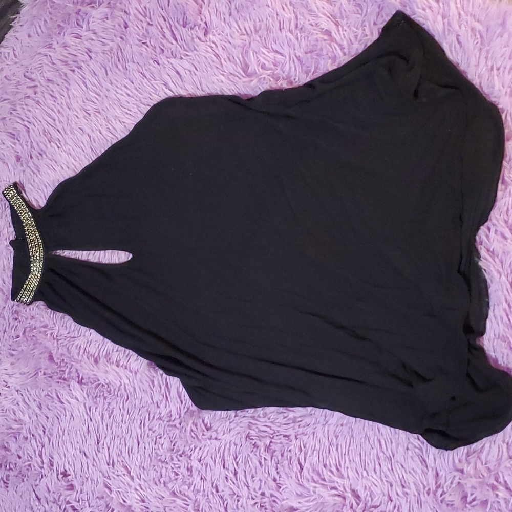 Rock & Republic Black Tank Top, Women's sz L